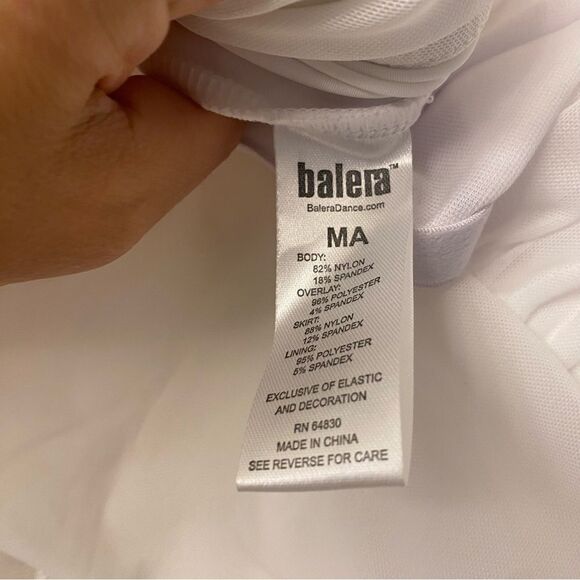 WEISSMAN solo Dance Costume lyrical white Open Back Mesh Overlay Dress D11780 MA - Picture 10 of 12